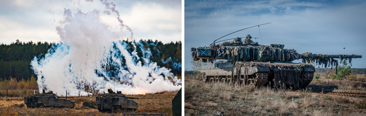 Tijdens oefening Iron Wolf in Litouwen kwamen Leopard 2-tanks en CV90’s in actie.