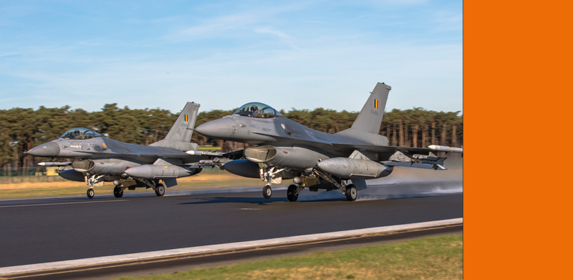 Twee Belgische F-16’s stijgen op