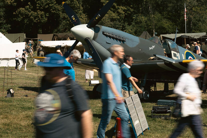 De neus van een Spitfire die er zeer goed uit ziet.