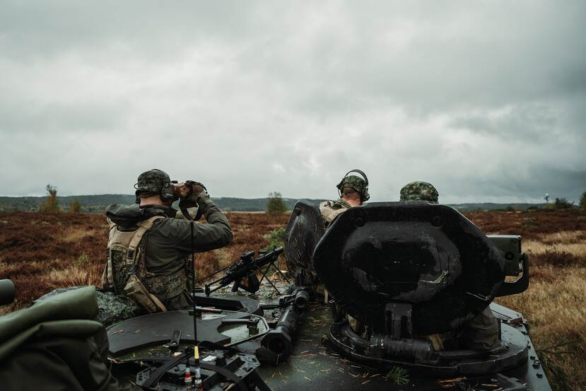 Militairen tijdens oefening Ardent Lion.