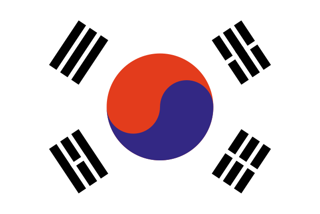 De vlag van Zuid-Korea.