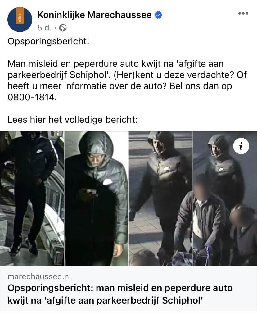 Afbeelding van een Facebookpost.