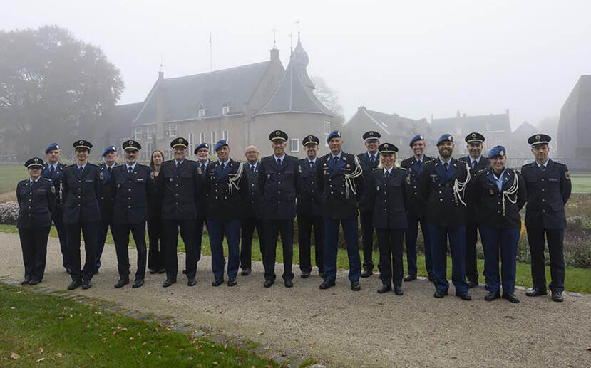 Groepsfoto van de deelnemers aan de Chefsbesprechung.