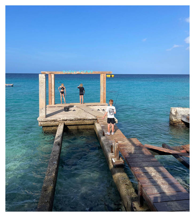 Familie van Rick op Curaçao.