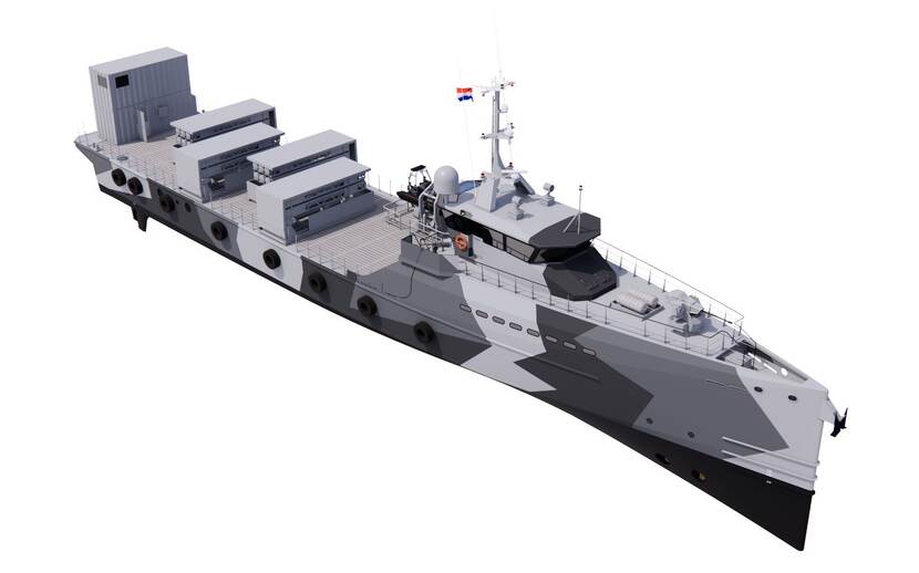 Visualisatie van Multirole Support Ship.