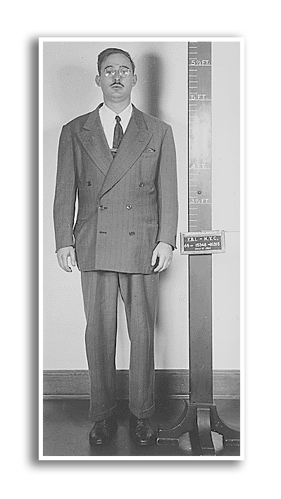 zwart-wit politiefoto van Julius Rosenberg