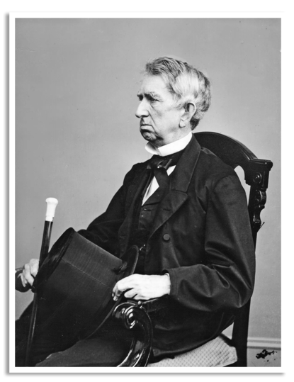 William H. Seward zit in een pose stil.