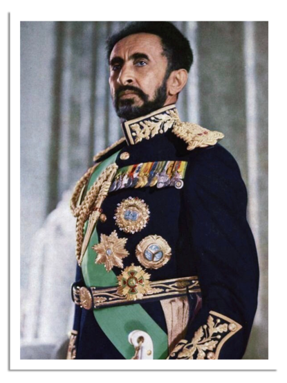 Keizer Haile Selassie in uniform.