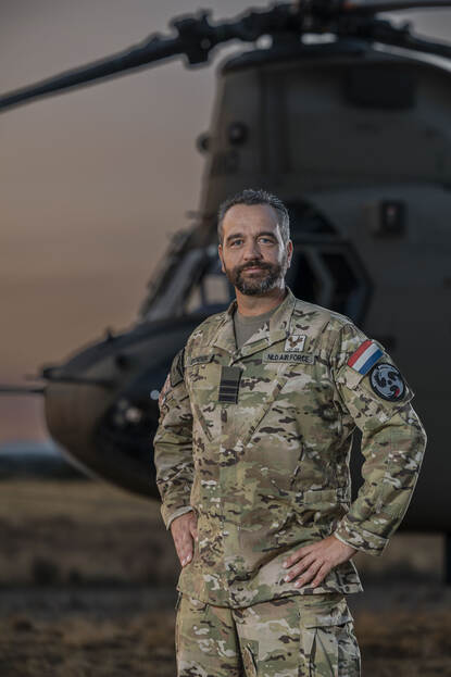 Portretfoto van de commandant van de FBO-missie, luitenant-kolonel Sander Spithoven.
