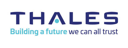 Het logo van Thales Group.