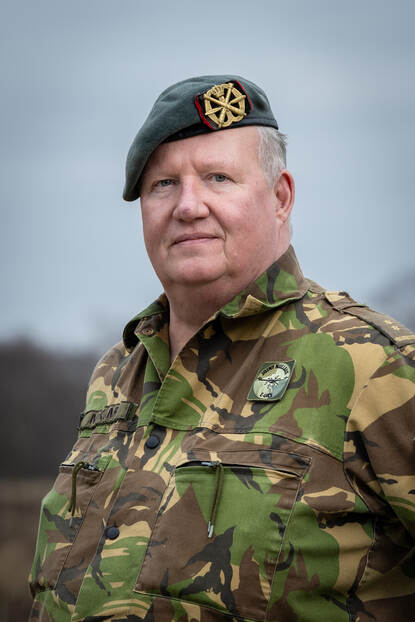 Portretfoto van luitenant-kolonel Arjen Nijkamp.