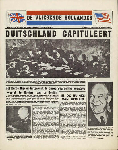 De voorkant van het laatste DVH-strooibiljet.