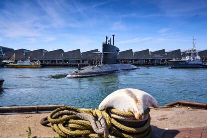 Nederlandse Walrusklasse onderzeeboot in Den Helder